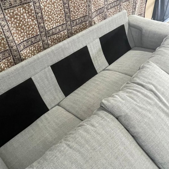 Image 1 of 3-Zits bank lichtgrijze stof