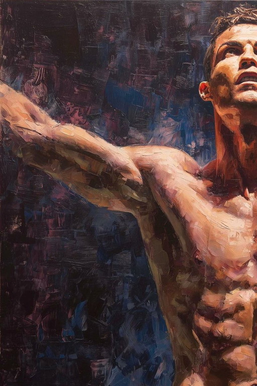 Alberto RICARDO - Cristiano Ronaldo 3 - Lienzo de artista