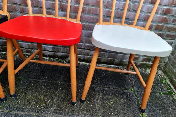 Image 1 of Vintage Dining Chairs 60s Bars Chairs 4 Colors Top