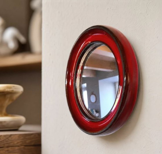 Image 1 of Glazed ceramic mirror by Gérard Hoffman, 1960