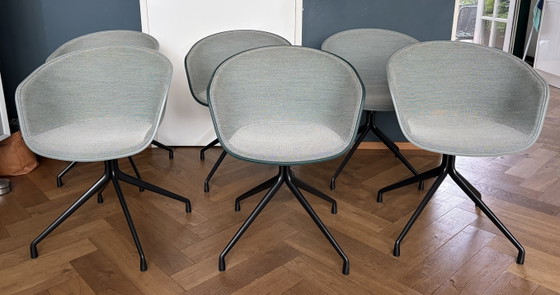 Image 1 of Studio Henk dining table with 6 Hay dining chairs