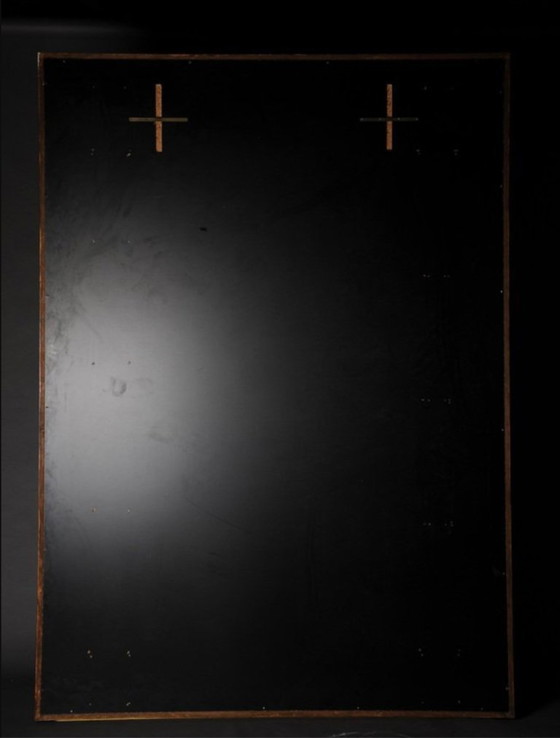 Image 1 of XXL monumental Italian mirror with cranes and columns, 1980