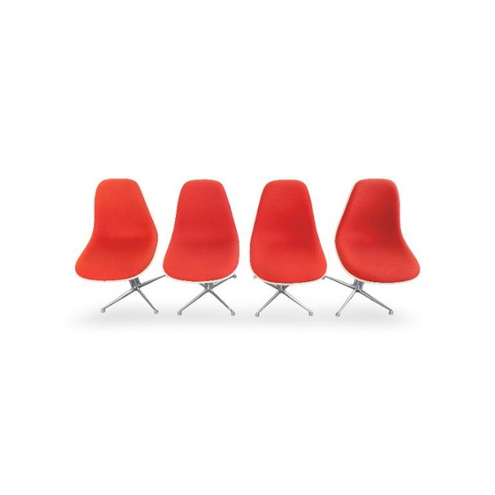 Set of 4 La Fonda chairs Vitra Charles Eames fiberglass vintage – Side chairs, Chrome (photo 8 of 10)