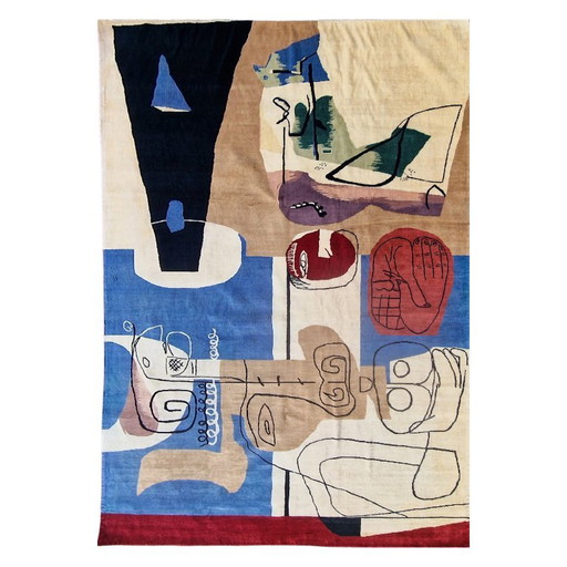 Le Corbusier Tapis L'Étrange Oiseau et le Taureau | Laine nouée à la main sur coton | Tapis d'art | 250 × (photo 2 of 9)