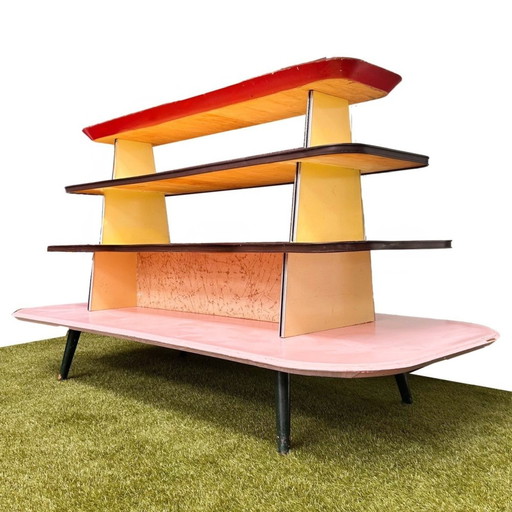 Présentoir de gondole vintage rétro 1950s