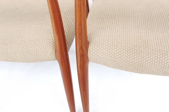 Image 1 of als nieuw, Set van 4 Niels O. Møller by J.L. Møllers, Model 78 Vintage Teak Deense Eetkamerstoelen, nieuwe bekleding, RP. 5160,-
