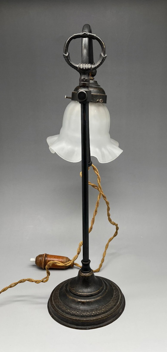 Image 1 of Art Nouveau Art Deco Art Nouveau lamp - messing/brons