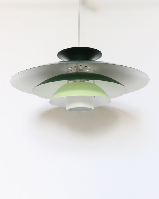 Image 1 of Vintage green bowl lamp unique retro pendant lamp