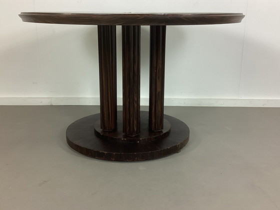 Image 1 of Rare Amsterdam School Art Deco rosewood table