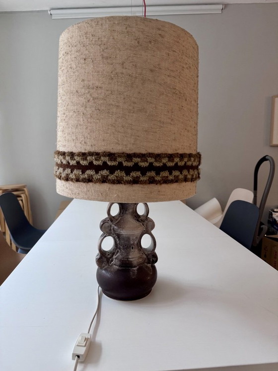 Vintage Steinbach table lamp / Mid Century – Ceramic, Textile (photo 2 of 8)