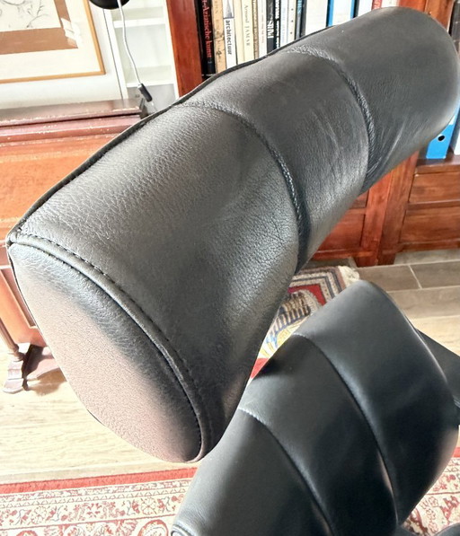 Stokke Vintage Leren Ergonomische Stoel Design Peter Opsvik – fauteuils, Wood, Leather (photo 2 of 6)