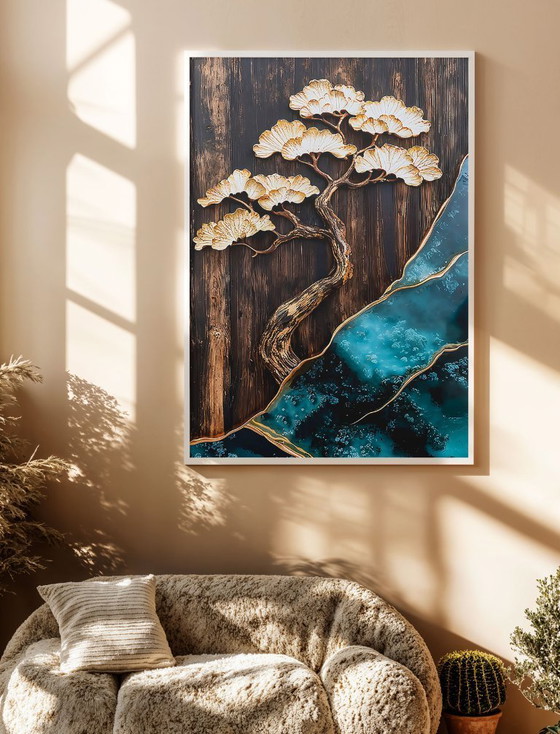 Image 1 of Acrylic Glass Artwork | 200x140 cm | Depthwave #2 (Ori, 1983)