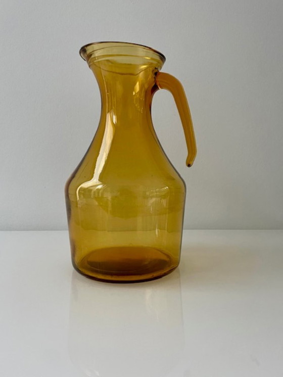 Image 1 of Carafe vintage en verre ambré de Bormioli Rocco – Italie
