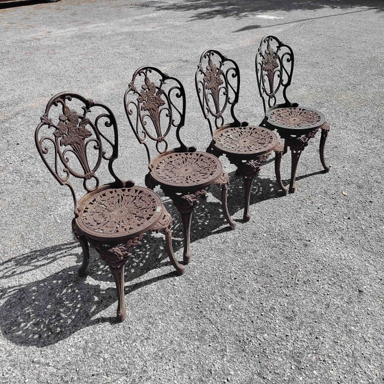Garten-Set aus Gusseisen mit Stühlen und Tisch – Marmor, Klassiek (photo 18 of 20)