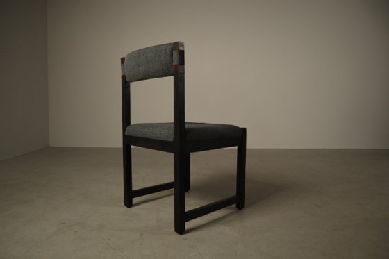 Set von sechs Esszimmerstühlen, entworfen von Jean Batenburg für MI, Belgien, circa 1969 – Textile (photo 12 of 15)