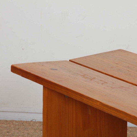 Image 1 of Vintage grenen bank, werk uit de 20e eeuw