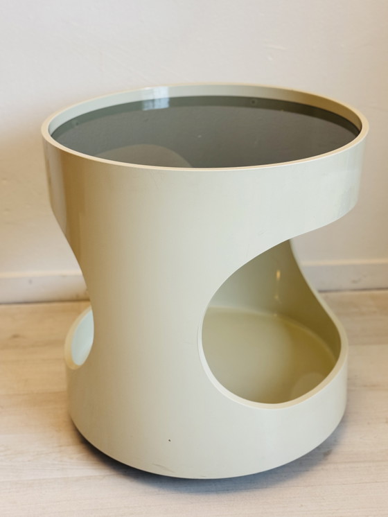 Image 1 of Vintage space age side table ‘LUNA’ – Opal Möbel, jaren ’60