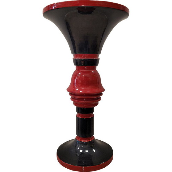 Image 1 of Vintage glazed ceramic totem pole by Rometti, Italy 1970