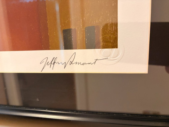 Image 1 of Jeffrey Smart – "La conversazione, Lungotevere Flaminia" (stampa in edizione limitata con cornice)