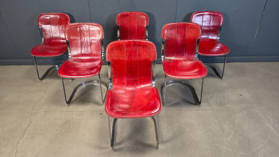 Image 1 of Vintage eetkamerstoelen van Cidue, set van 6, jaren 70