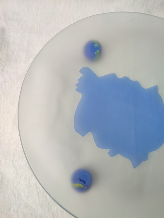 Image 1 of Ciotola in vetro di design del 1997 su piedini a sfera di A Loy