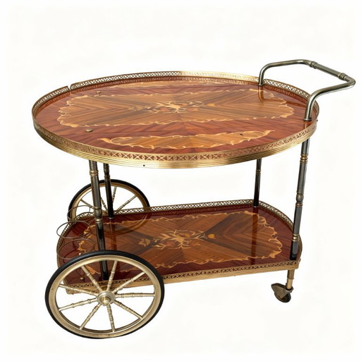 Bar trolley / serving trolley 60s, 63.5x82x42 cm(82cm) Vintage Mid - Century