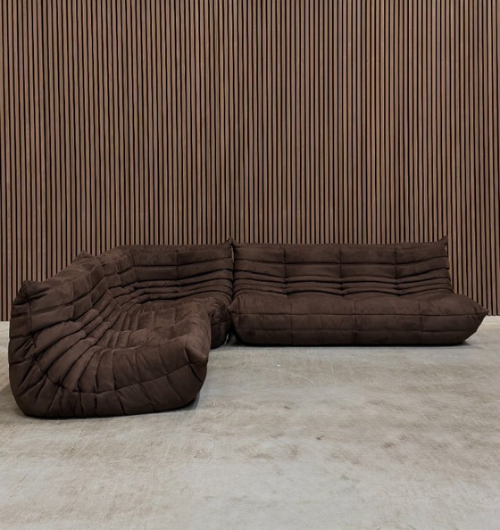 Image 1 of Ligne Roset Togo Set Brown Alcantara