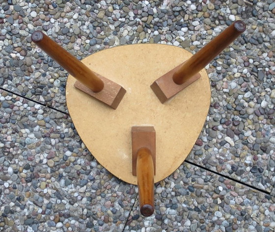 Image 1 of Table en forme de rein, table d'appoint, support pour plantes, trépied, à 3 pieds