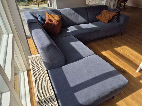 Image 1 of Sofá esquinero Acero azul grisáceo con chaise longue ¡¡con garantía antimanchas!!