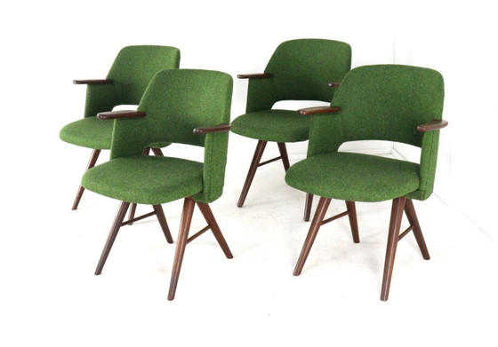 Image 1 of Set of 4 Pastoe chairs FT30 vintage upholstered