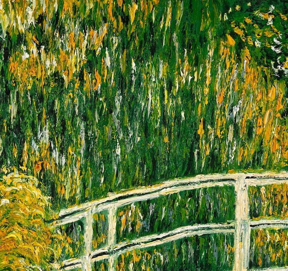 Image 1 of Claude Monet - Le Pont Japonais Hand-painted on a roll.