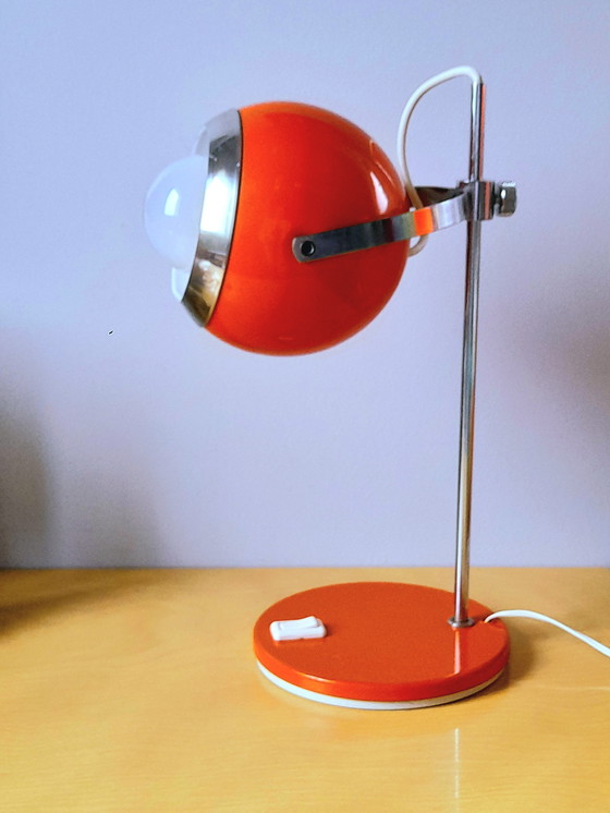 Image 1 of Orange Eyeball Lamp