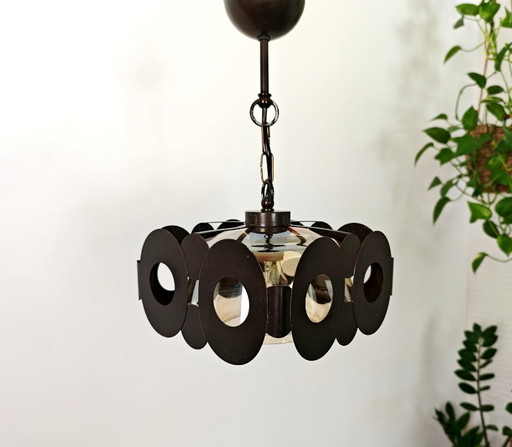 Lampada a sospensione vintage di Sijaj Hrastnik / Lampada a sospensione moderna di metà secolo / Lampadario geometrico retrò in 