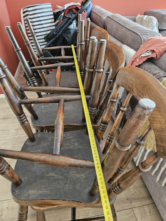 Image 1 of 6 sillas de madera dura