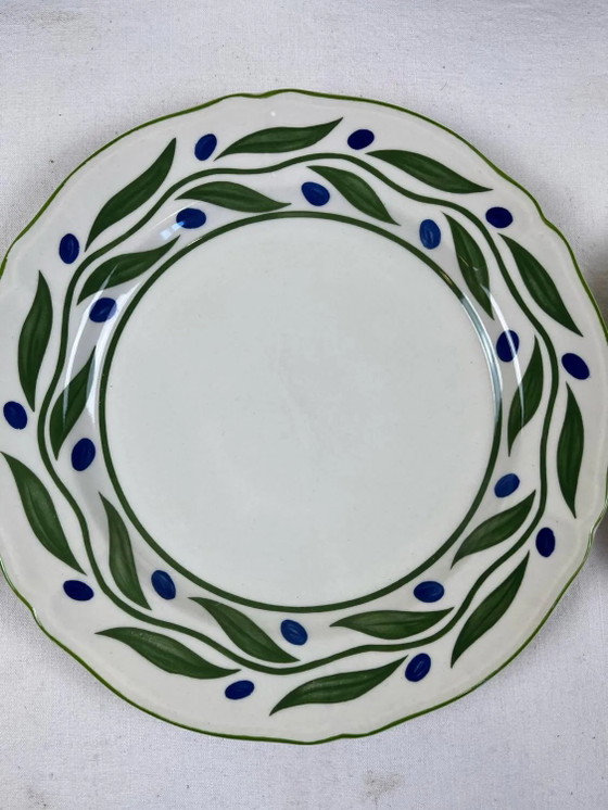 6 dekorierte Speiseteller – Geschirr, Porcelain, Vintage (photo 7 of 10)