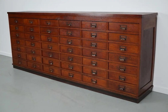 Image 1 of Large Dutch oak apothecary/filing cabinet or dresser, 1930s