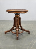 Sgabello per pianoforte regolabile in stile Art Déco di Fischel, Cecoslovacchia, anni '30.