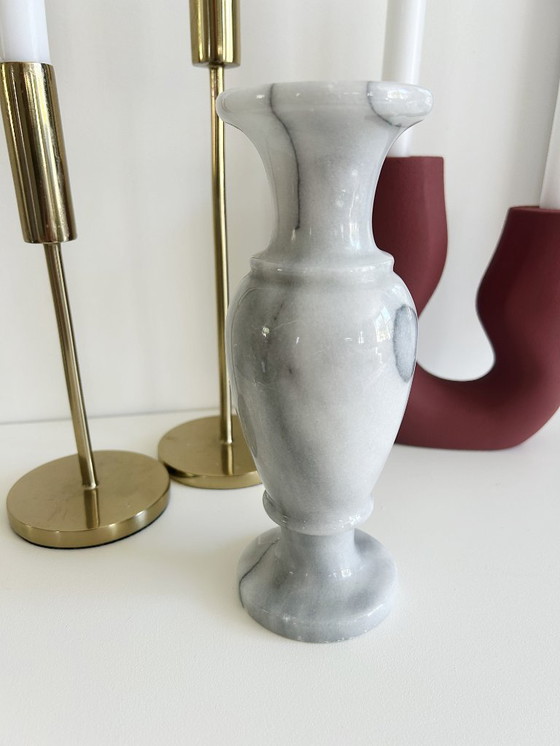 Image 1 of Carerra marble vase