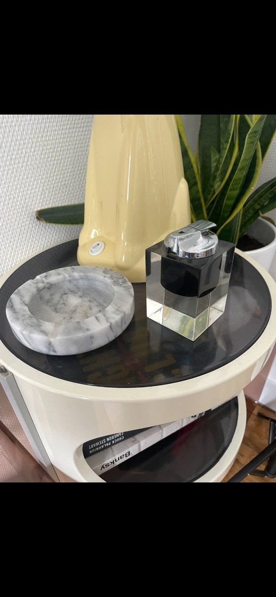 Image 1 of Encendedor de mesa Ronson "Cube" – Plexiglás y cromo – Estilo espacial – Francia, 1970