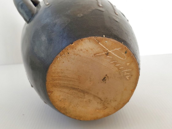 Image 1 of Französische Art-Déco-Vase von Léon Pointu, Steinzeug, Saint-Amand-en-Puisaye