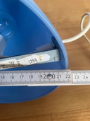 XL tafellamp "Teepee" van blauw glas van SCE, jaren 90