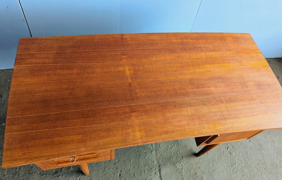 Scrivanie danese vintage in teak autoportante, anni '60, Legno, Marrone (foto 11 di 15)