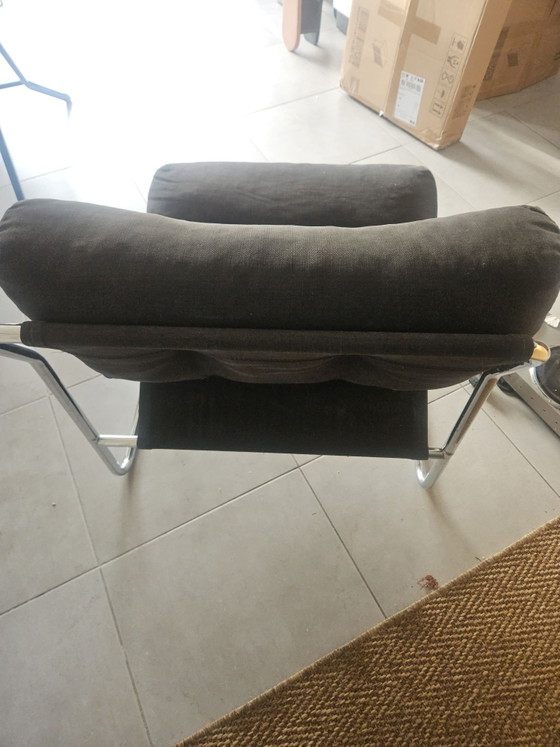 Vintage Revolt lounge chair (designer Gillis Lundgren) early 1970s, Chairs and lounge chairs, Metal, Textile (photo 5 of 5)