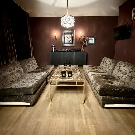 Rare 1972 Mario Bellini Amanta Set of 4 – Lufthansa Lounge Edition – Romo Velvet