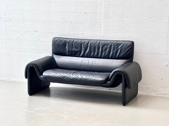 Zwarte leren bank De Sede DS-2011, jaren 80 – 2 zitsbanken, Leather (photo 14 of 16)