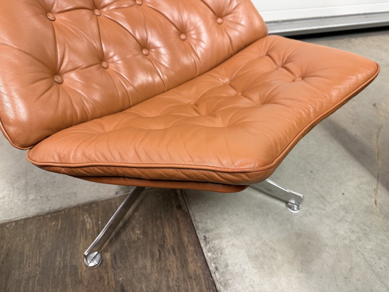 Image 1 of Artifort F588 G. Harcourt in Cognac leather, with 4-star base (rarer!)