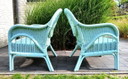 2 x Mesch rattan charm armchairs