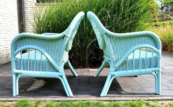 Image 1 of 2 x Mesch rattan charm armchairs