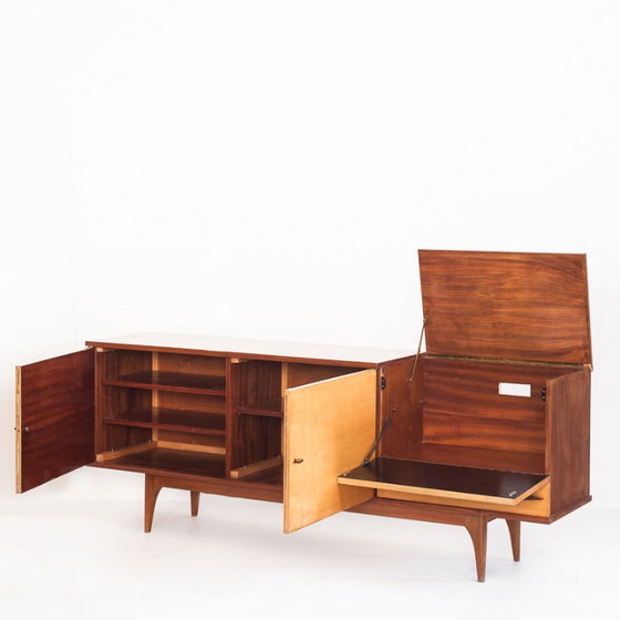Buffet - Credenza vintage in due tonalità di legno - Francia, anni '60 – Credenze, Wood (photo 3 of 12)