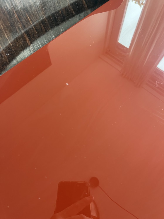 Image 1 of Red Lacquer Dining Table Gabrielle Paris - Joe